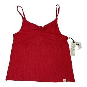 Treasure & Bond Red Front Knot Tank Top Size L